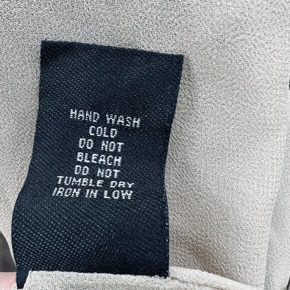 See You Monday Womens Boho Blouse Large Taupe Embroidered Peplum Festival Ethnic - Picture 7 of 10